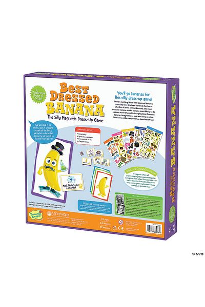 Peaceable Kingdom Joc magnetic Deghizează o banană, Banană cel mai bine îmbrăcată, Regat pașnic + 4 ani
