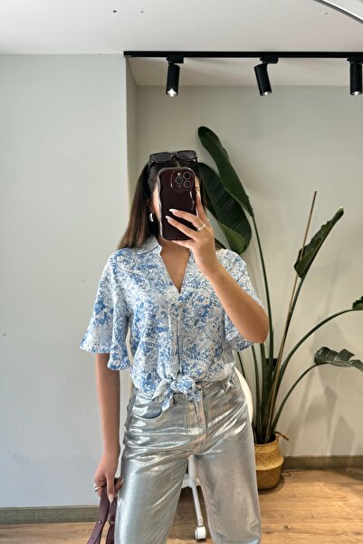 Güneş Cămașă viscoasă cu model pentru femei Cles Couture