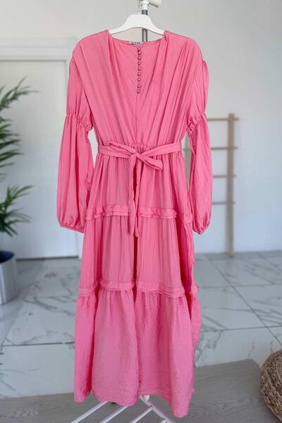 Ka Hijab Sicilya Elbise - Pembe