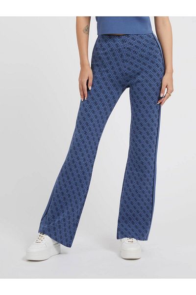 Guess High Waist Regular Fit Navy Blue Women's Trousers W3Yb38Z37K0F33B