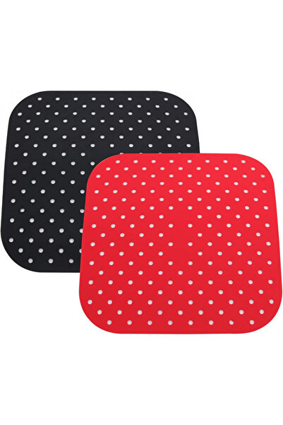 XQMMGO Set of 2 non-stick air pads for XQMMGO air fryer, silicone, black/red,...