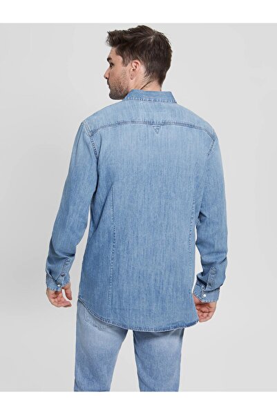 Guess Truckee Erkek Slim Fit Denim Gömlek