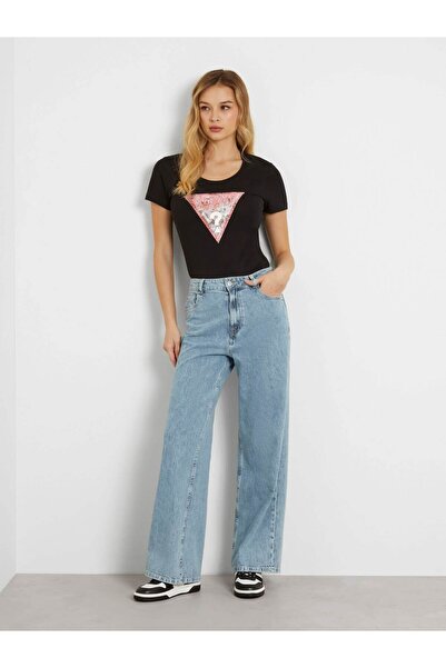 Guess Satin Triangle Women's Slim Fit T-Shirt