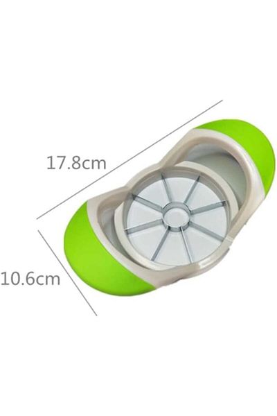 SUJHAL fruit slicer, ABS/stainless steel, green/silver/white, 17.8 x 10.6 cm