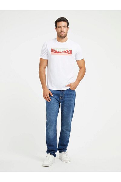 Guess Ss Bsc Embroidered Men's Slim Fit T-Shirt