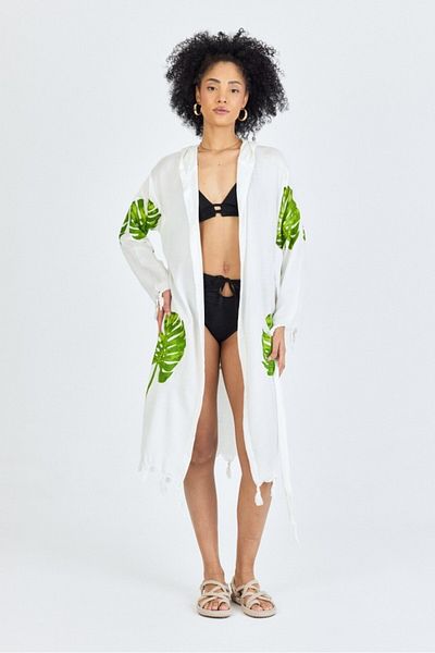 Mulberry Γυναικείο μπουρνούζι Samira Bamboo Printed Organic