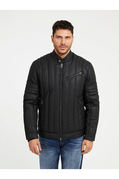 Guess Pu Stretch Men's Biker Jacket