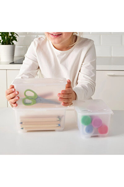 IKEA Glıs Box with Lid, Set of 3, Pink