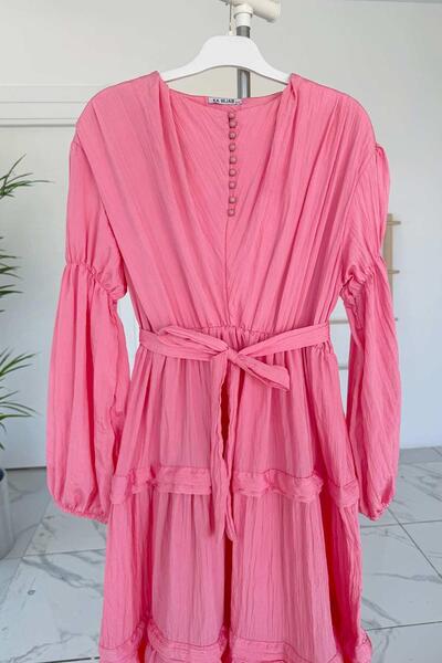 Ka Hijab Sicilya Elbise - Pembe