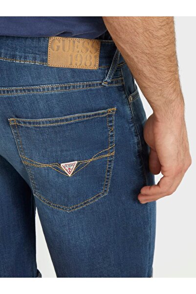 Guess SONNY SHORT Normal Mavi Erkek Denim Şort M4GD01D4Z24CA1M