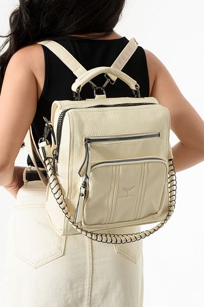 archangel Women's Backpack and Shoulder Bag Beige