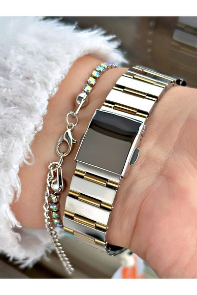 Ferrucci Silver Gold Metal Women with Numbers Stones