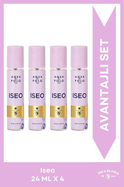 Aqua Di Polo 1987 Iseo EDP 24 ml Çanta Boy Kadın Parfüm 4 Adet | Meyveli, Çiç...