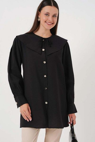 Aymood Baby Collar Long Tunic 5967 - Black