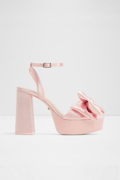 Aldo Stepsistersheel - Women's Textile Light Pink Block Heeled Sandals