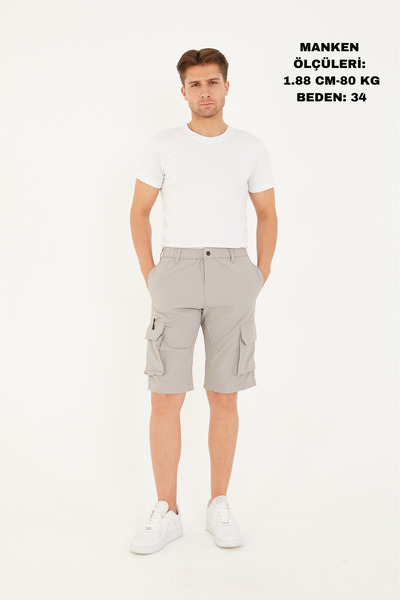 Camp Scoutland Camp735 Outdoor Tactical Su Iticili Yazlık Erkek Taş Taktik Şort