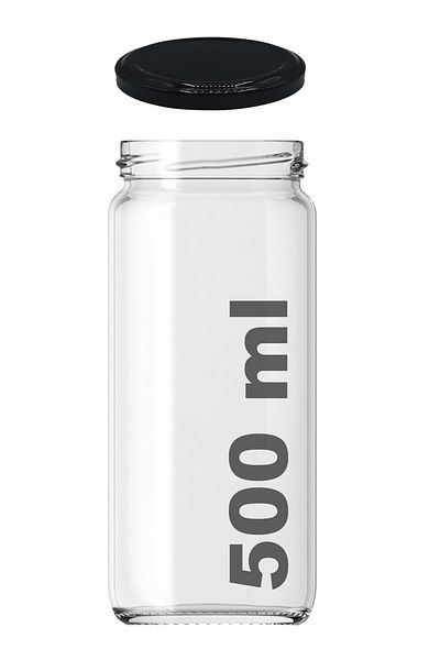 junibeliw Multipurpose Glass Bottle 500Cc Tomato Sauce Round Cylinder Canning Jar Metal Lid 500