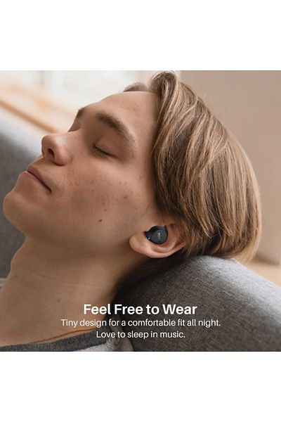 Smart Vibe Casti True Wireless TOZO® AgileDots High-Fidelity Stereo Sound, Ear-Fit Design, Bluetooth 5.3, Black