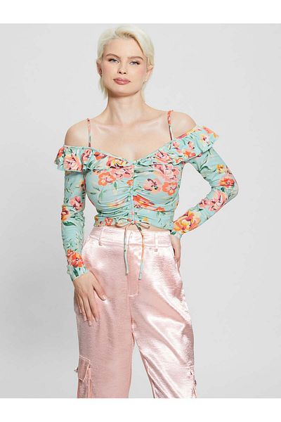 Guess Ruffle Women's Modal Blended Top
