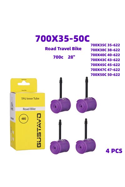 Choice Presta Valve 700c 45mm 35-50C 4PCS GUSTAVO Gravel Road Bike Inner Tube 700X35/50c TPU Material Tire