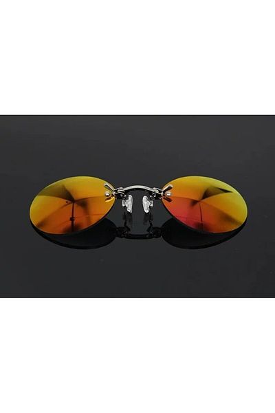 Choice D Clip On Nose Glasses Round Rimless Matrix Morpheus Sunglasses Mini Frameless Vintage Men Eyeglass.