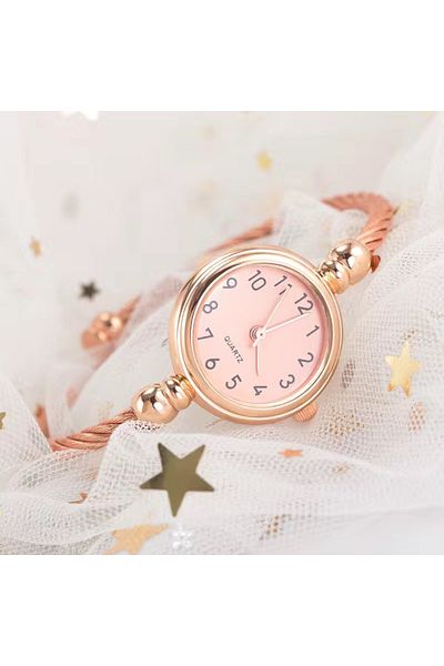 Choice N- Rose Gold-pink YIKAZE Women Watches Small Gold Bangle Bracelet Watch Stainless Steel Retro Ladies