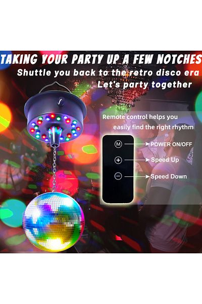 Choice None Remote Control Disco Ball Rotating Motor 5RPM--10RPM Adjustable Speed,Plug/Battery Powered Mir