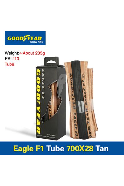 Choice Foldable F1-700x28C Tan-Tube Goodyear Bicycle Tires Eagle F1 Supersport 700x28C Tubeless/Tube Road B