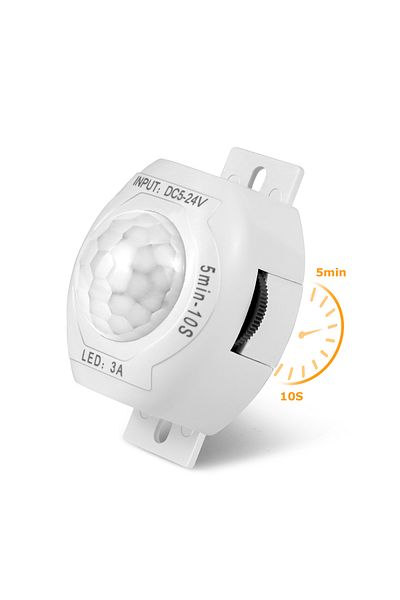 Choice وحدة تحكم LED أحادية اللون باللون الأبيض مع مستشعر حركة PIR يعمل مع شريط LED DC12V COB / 2835/5050
