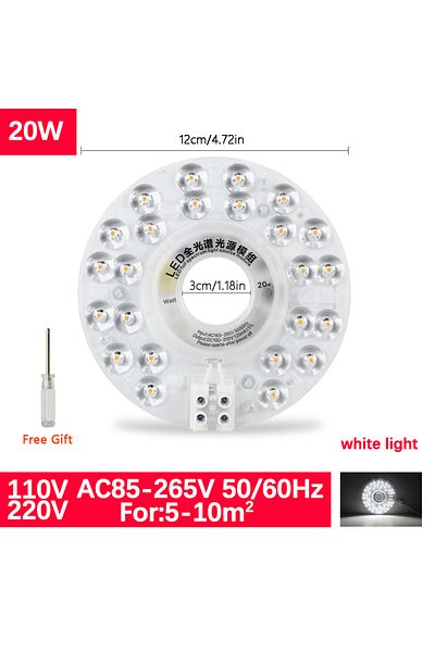 Choice QGP20W A LED Panel Light 85V-265V Ceiling Light LED Module 20W 40W 60W 100W Round Replacement LED Re