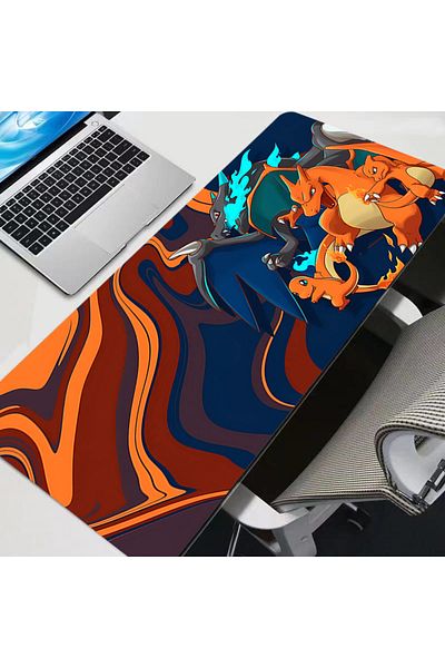 Miniso 900x400x2mm TK-0000006893 Gaming Mouse Pad P-pokemon Charizard Home New HD Pc Mousepad XXL keyboard