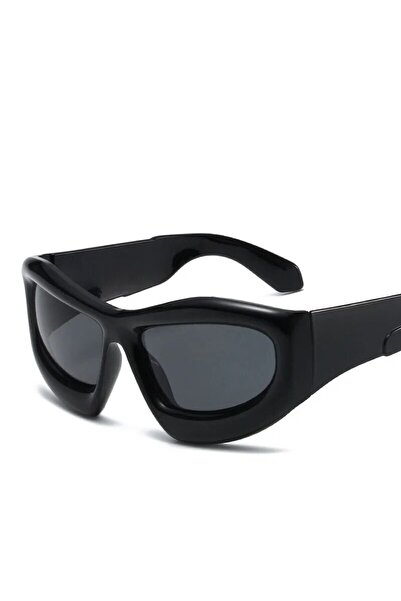 Choice نظارات شمسية كبيرة الحجم بتصميم رائع باللون الأسود والأسود، مناسبة للت...