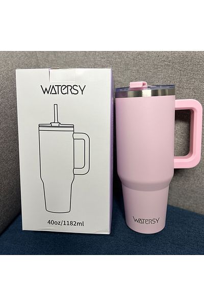 Choice1 891ml light pink 891/1182ml Insulated Mug With Handle And Straw Large Capacity 40oz Tumbler Stainles