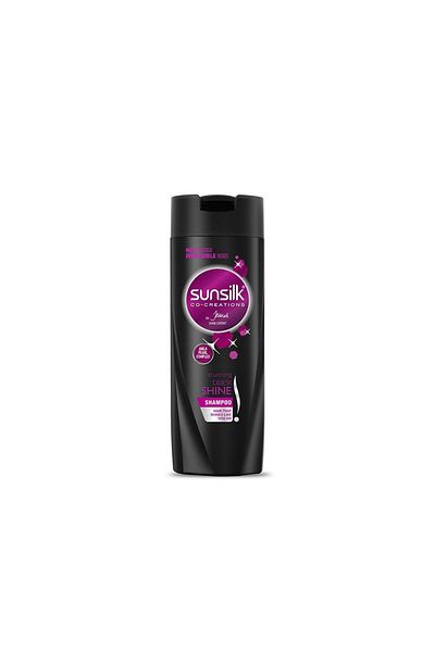 Sunsilk شامبو لامع أسود مذهل 80 مل مع مركب أملا بيرل لشعر أسود ناعم ولامع