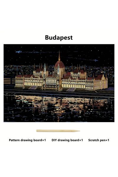 Choice Budapest 2 PCS Deluxe Scratch Art Rainbow Scratch Paper Creative Hobby for Adults,Black Scratch Off