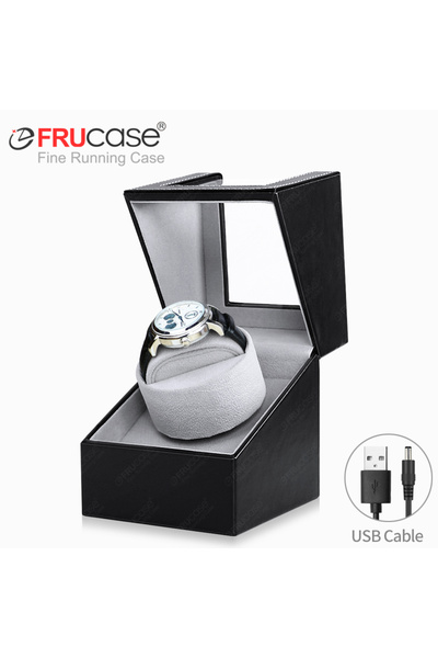 choice2 1-0 B USB Cable [2 Rotation Modes] FRUCASE PU Watch Winder for Automatic Watches Watch Box 1-0 / 2-0