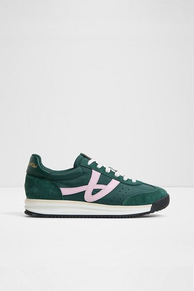 Aldo Stepcount - Pantofi sport pentru femei, textil, verde strălucitor, cu șireturi