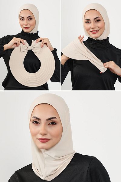 Aisha's Design طقم مكون من 3 قطع من قبعات السباحة والنظارات الشمسية والقبعة، قبعة سباحة حجاب (بحر، حمام سباحة)، ST-1SN، ST-1SN