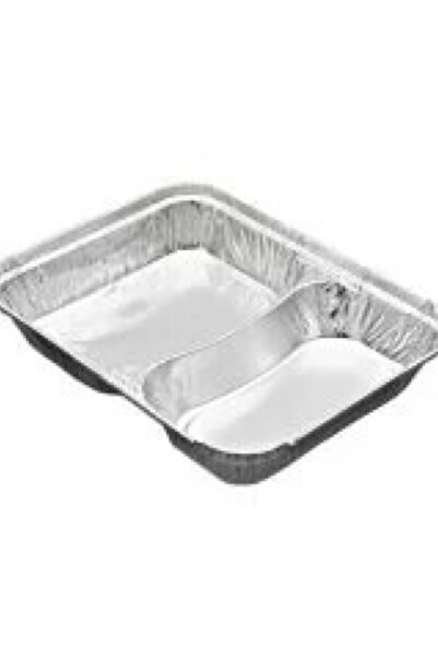 Ta-Fu Global 325L - 2 Compartment Aluminum Container 100Pcs
