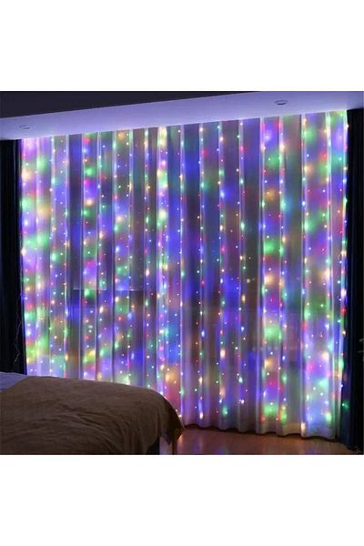 Choice USB-6Mx3M 600LEDs Multicolor 3/4/6m Curtain LED String Lights Garland USB Festoon Remote Control Fai