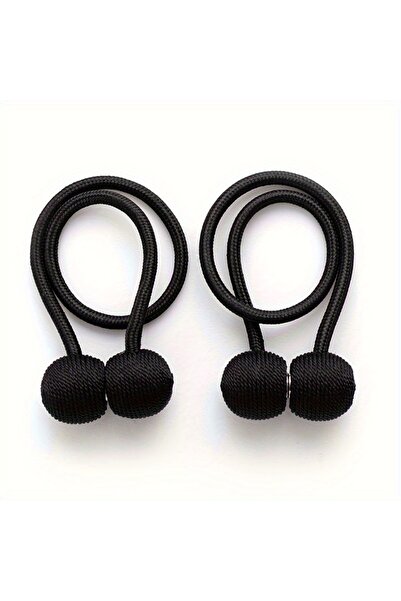 Choice رباطات ستائر مغناطيسية سوداء، قطعتان/زوج، مثبتات ستائر بتصميم سماعات أ...