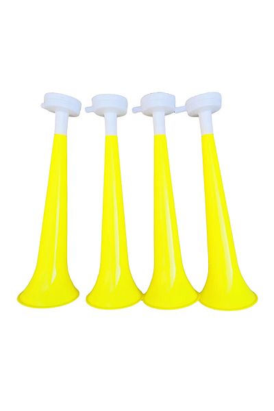 Choice 4pcs yellow 4pcs Football Cheer Horns Stadium Soccer Ball Cheerleading Party Supplies Crisp Sound Ki