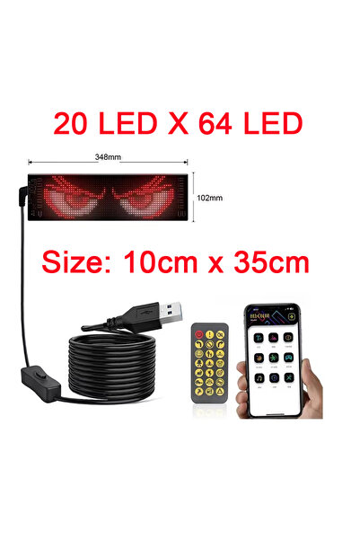 Choice لوحة بكسل مصفوفة LED مكونة من 20 مصباح LED × 64 مصباح LED USB 5 فولت م...