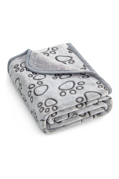 Choice بطانية رمادية ناعمة ومريحة للكلاب؛ فائقة النعومة والراحة لراحة ودفء حي...