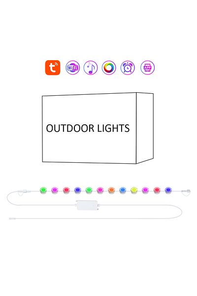 Choice Us Plug 10m Permanent Outdoor Light Smart Rgbic Eaves Lights Waterproof For Outdoor Decor/ Garden De
