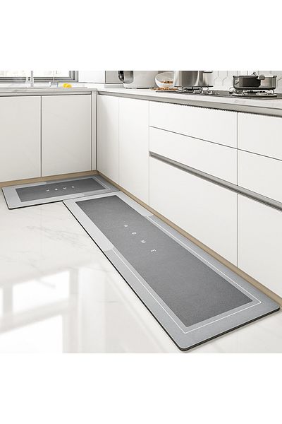 Choice 50X160CM(1.6X5.3FT X-GZN 4 VIKAMA Simple Diatomite Two Sets of Floor Mats Bathroom Floor Mats Non-sl
