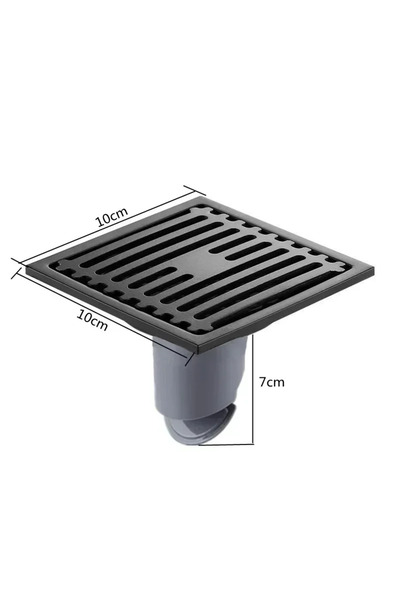 Choice Black-Single 10CM Square Floor Drain Anti-odor, Stainless Steel Floor ...