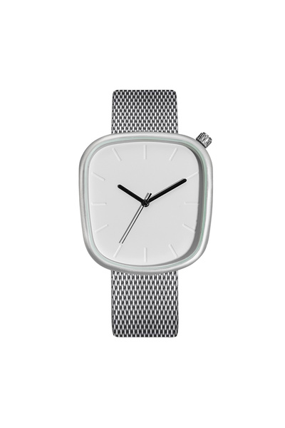 Choice ساعة تومي الفضية للرجال بتصميم بسيط وأنيق ومتعدد الاستخدامات للرجال والنساء، ساعة مربعة بمقياس أسود و