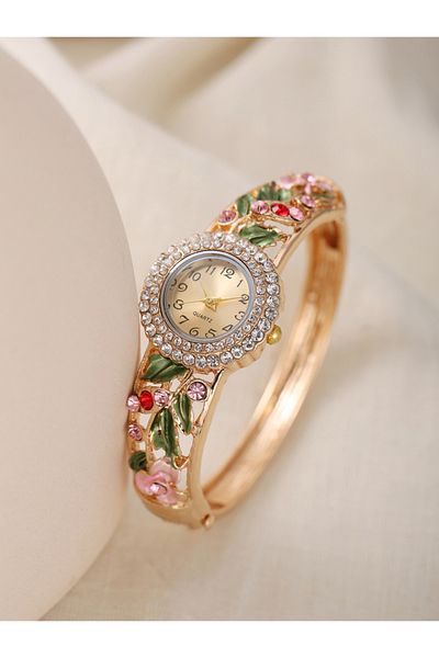 Choice Pink Women's New Retro Light Luxury Rare Quartz Bracelet Watch