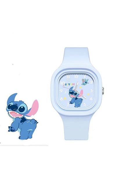 Miniso Stitch blue Kawaii Anime Disney Watch Lilo & Stitch Children Watchs Sports Silicone Watch Cartoon